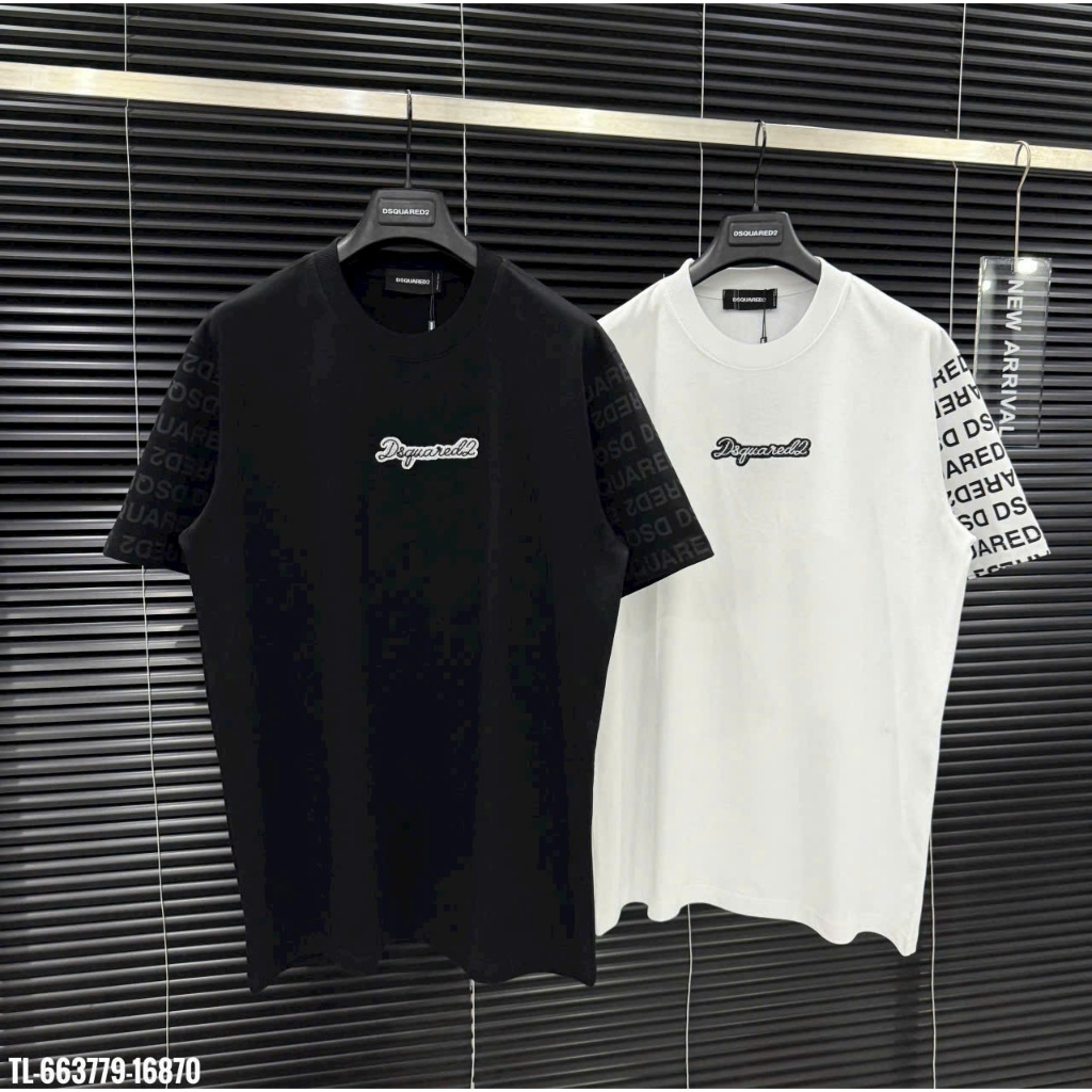 Áo Thun Nam DSQ Siêu Cấp Hai Màu Đen Trắng In Sau Lưng Chất Liệu Cotton 2 Chiều In Họa Tiết Chữ Thời Trang Nam | BigBuy360 - bigbuy360.vn