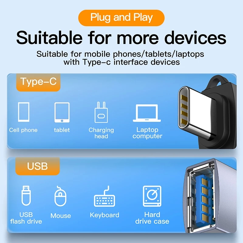 USB 3.2 / 3.0 Đầu chuyển đổi adapter USB otg Type A sang USB Type C tốc độ cao Sạc Và truyền dữ liệu Laptop Điện thoại | BigBuy360 - bigbuy360.vn