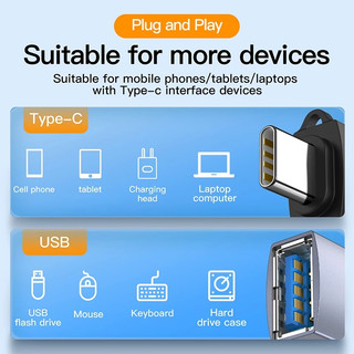 USB 3.2 / 3.0 Đầu chuyển đổi OTG USB Type C sang USB Full size  (TYPE C Male to USB Female Cable Adapter Converter)
