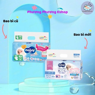 Tã bỉm dán Moony Blue cao cấp 3S dành cho trẻ sơ sinh thiếu tháng dưới 3kg NB30 - Nhập khẩu Nhật Bản