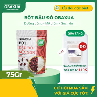 Bột ủ trắng đậu đỏ sữa non Obaxua nguyên chất sạch mịn - Giúp dưỡng trắng, cấp ẩm làm sạch sâu cho body