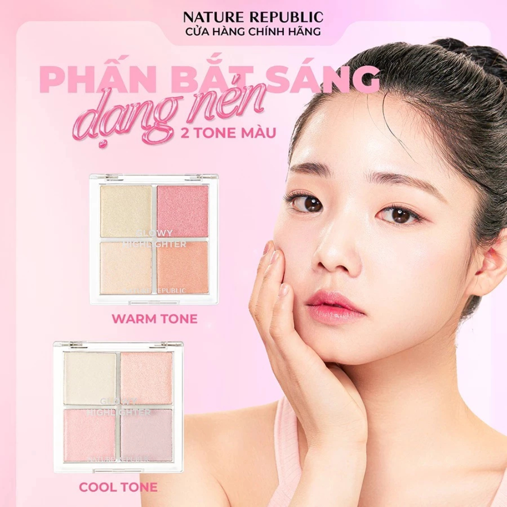 Phấn bắt sáng Nature Republic Glowy Highlighter 12.8g