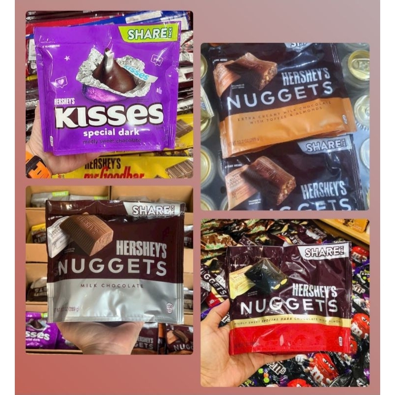 [Date 11/2026] Socola Kisses, Hershey's Nuggest,with milk chocolate, special dark gói 283 -306 gram