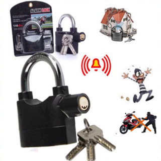 Khóa Chống Trộm Có Còi Báo Động, Khóa Nhà, Xe Máy Đa Năng Cảm Biến, Lắp Pin Báo Động Tự Kêu To