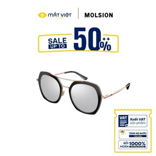 Kính Mát Nữ MOLSION Chống UV, Kính Mát Kim Loại, Kính Mát Đa Giác, Kính Mát Chính Hãng, Mắt Kính Mắt Việt