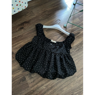 2000s - Áo bí hoạ tiết chấm bi dễ thương