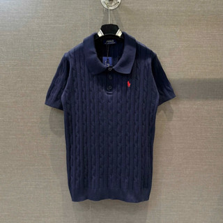 Áo polo len nam nữ cổ bẻ PB vải len dệt hoạ tiết sợi vặn thừng thêu logo ngựa ngực dày dặn basic PL171P