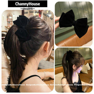 Kẹp làm phồng tóc nơ nhung đen HNH kẹp dọc có 4 size phù hợp mọi độ dày tóc KPT [ChannyHouse]