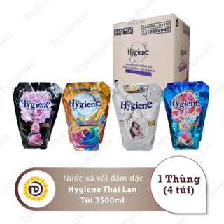 1 Thùng Nước Xả Vải Đậm Đặc Hygiene Thái Lan Dung Tích Lớn 3500ml/Túi Lưu Hương Lâu (4 Túi/Thùng)