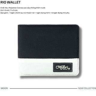 Ví Vải Ngang Nam Nữ RIO Bóp Đựng Tiền Thẻ Nhiều Ngăn Polyester Trượt Nước Nhỏ Gọn | MIDORI FOR MAN