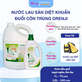 Nước lau sàn tinh dầu quế Orenji - an toàn, không hóa chất, nhà sạch, thơm, xua đuổi côn trùng