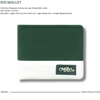 Ví Vải Đứng Nam Nữ RIO Bóp Đựng Tiền Thẻ Nhiều Ngăn Polyester Cao Cấp | M MIDORI