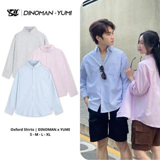 Áo Sơ Mi Oxford Dài Tay Kẻ Sọc Dino x Yumi Form Over Size Bản Cao Cấp Trẻ Trung Năng Động - SM01