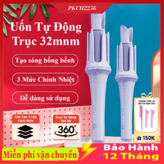 Máy uốn tóc làm xoăn tự động SeeMee trục 32mm lớp phủ gốm sứ bảo vệ tóc khi tạo kiểu