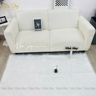Thảm Lông Trang Trí Màu Trắng Hồ Ly Sợi Dài Cao Cấp Size 1mx1m6 - Shy Home Living