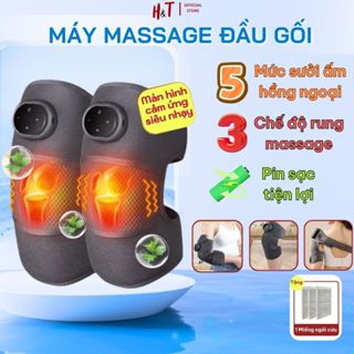  Máy massage đầu gối không dây đa năng đai đeo rung nóng hồng ngoại thư giãn các khớp chân vai tay 