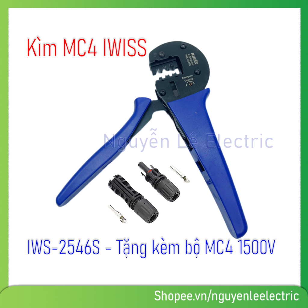 Kìm Bấm Đầu Cos MC4 IWS-2546S – Kìm MC4 IWISS Dụng Cụ Chuyên Dụng Cho Điện Mặt Trời
