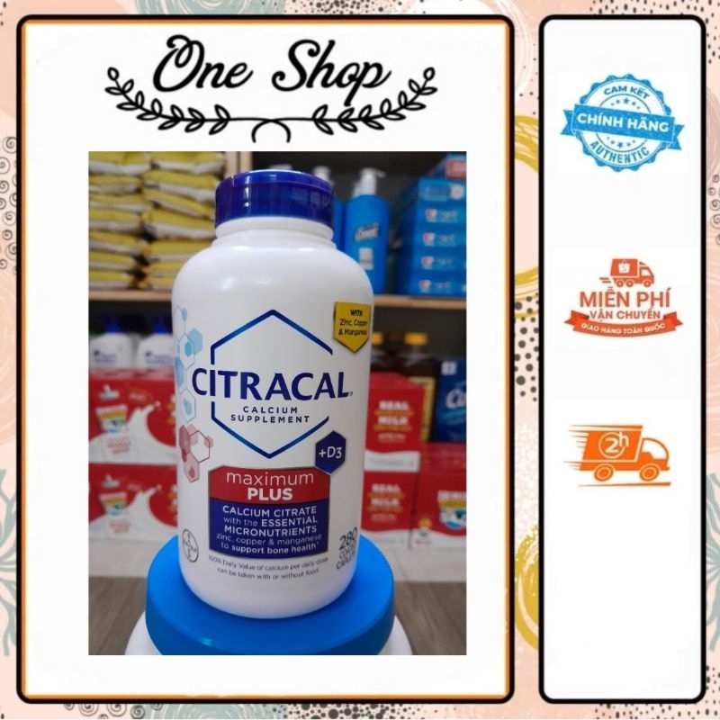 (Date T9/26) Viên Uống Bổ Sung Canxi Citracal Calcium Maximum Plus 280 viên của Mỹ