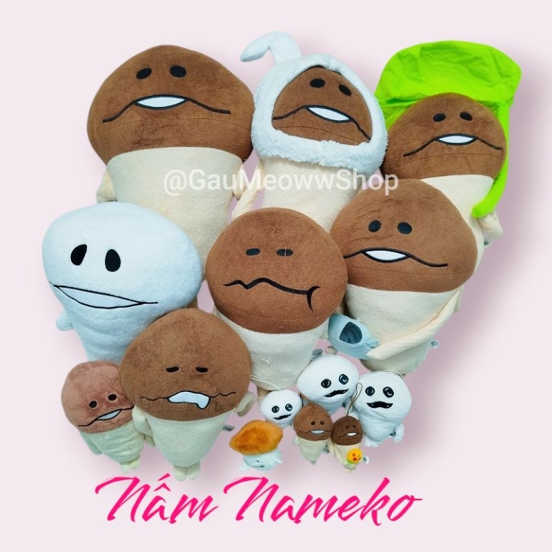 Thú nhồi bông nấm Nameko và nấm Docomo Nhật [chính hãng]