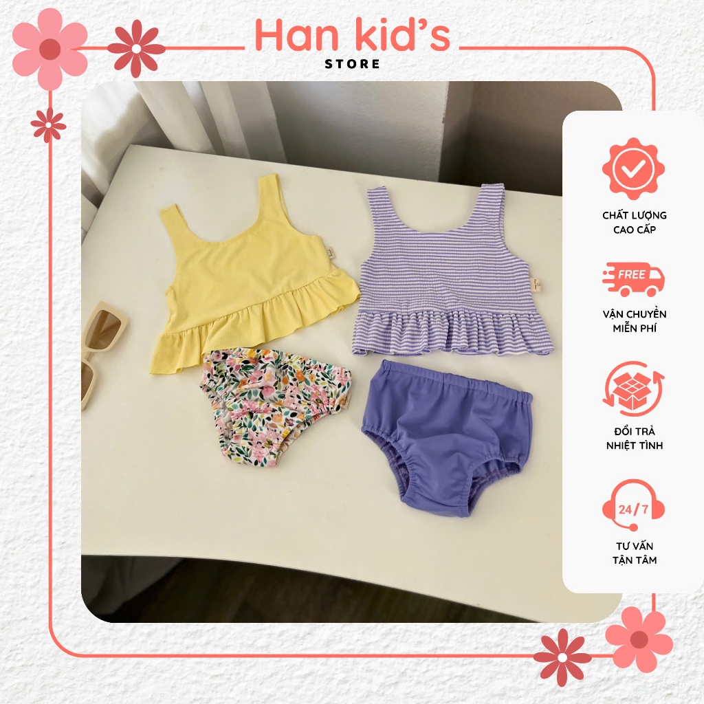 Bộ Đồ Bơi Áo Quần Cho Bé Gái, Bikini Tắm Biển Bé Gái, Đồ Bơi Cho Bé Gái từ 2 Tháng Tuổi