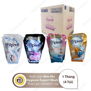  1 Thùng Nước Giặt Đậm Đặc Hygiene Thái Lan Dung Tích Lớn 3000ml Túi Lưu Hương Lâu  4 Túi Thùng  