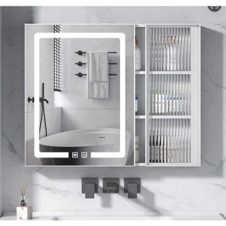  Tủ gương nhà tắm thông minh nhôm gương tủ với đèn Led tường sương mù khử lưu vực Cr Vanity tủ phòng tắm 