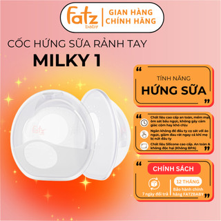  Cốc hứng sữa rảnh tay FatzBaby Milky 1 FB0501CM Phễu hứng sữa Silicon mềm mại An toàn không BPA 