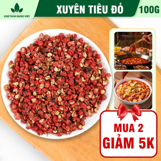 Xuyên tiêu đỏ 100g, hoa tiêu tứ xuyên, cay, thơm, gia vị  tẩm ướp món ăn, lẩu tứ xuyên chuẩn vị