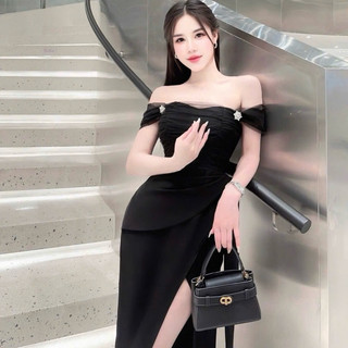 Váy trễ vai body vạt