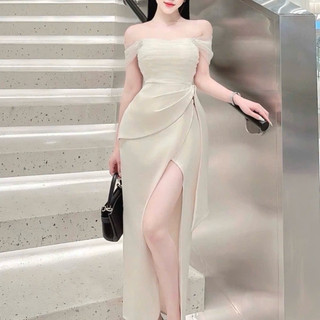 Váy trễ vai body vạt
