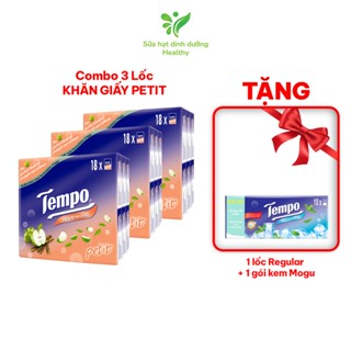 [Combo 3 lốc 18 gói] Khăn Giấy Bỏ Túi Cao Cấp Tempo Petit,Thương Hiệu Đức Bền Dai An Toàn Cho Da