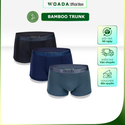 [COMBO 3] Quần Lót Nam Dáng Trunk Chất Liệu Bamboo Cao Cấp Thương Hiệu Woada LK152