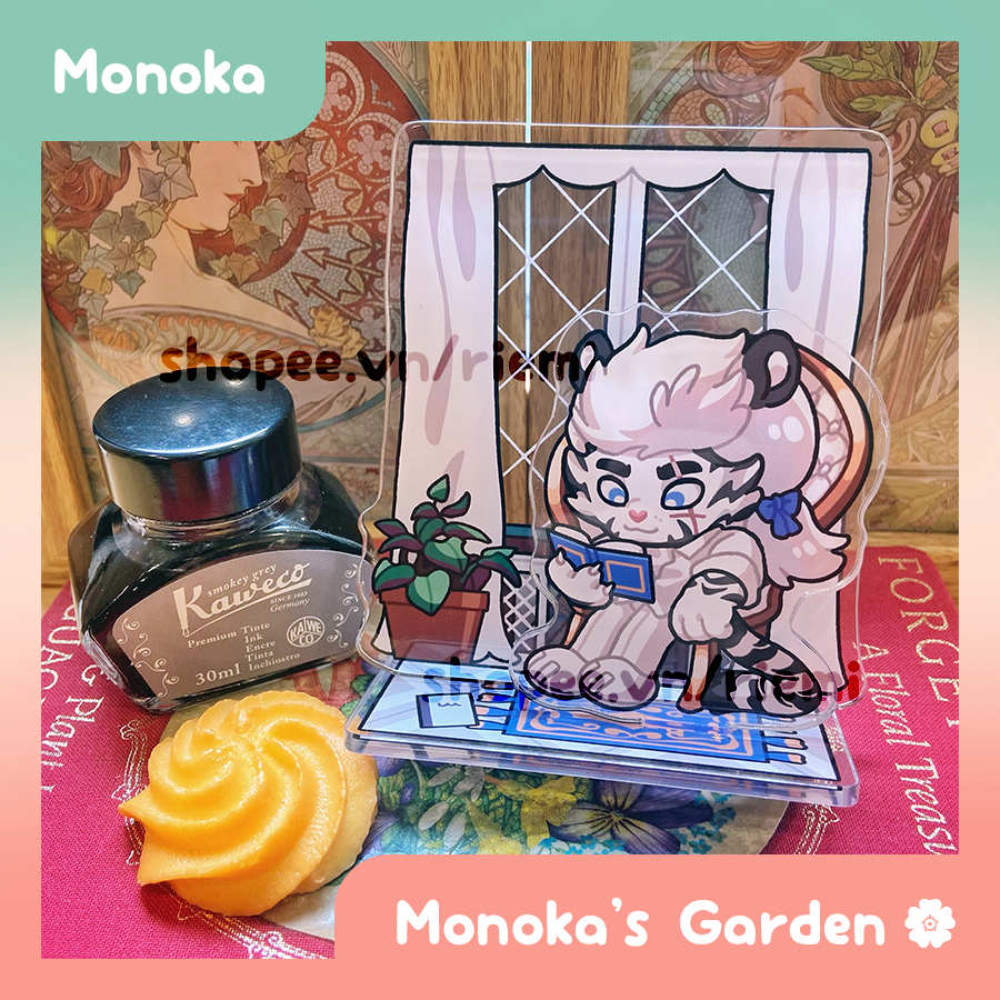 [SALE] Acrylic standee 2 mảnh 10cm Book Reader Mountain Arknights artist Monoka