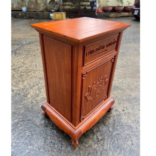 Tủ hòm công đức trạm sen hòm công đức trạm sen chân quỳ gỗ hương cao 80cm