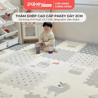 Thảm Ghép Miếng Lót Sàn Dày 2cm PAKEY Siêu Êm Cho Bé Tập Bò, Tập Đi, Thảm Xốp Cao Cấp 2 Mặt Xinh Xắn