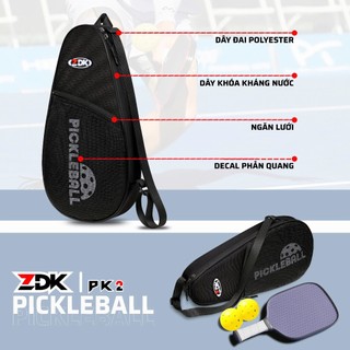  Túi ZDK PK2 đựng vợt pickleball cỡ lớn 2 ngăn đựng 2 vợt 4 bóng chống sốc chống trầy tróc mặt vợt rẻ 