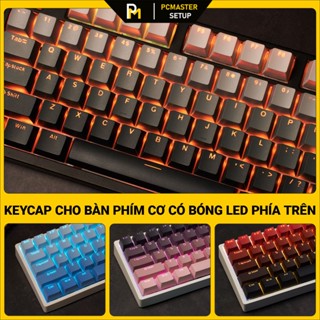 Keycap pbt xuyên led Gradient TOP PRINT sử dụng cho bàn phím cơ mạch ngược OEM profile