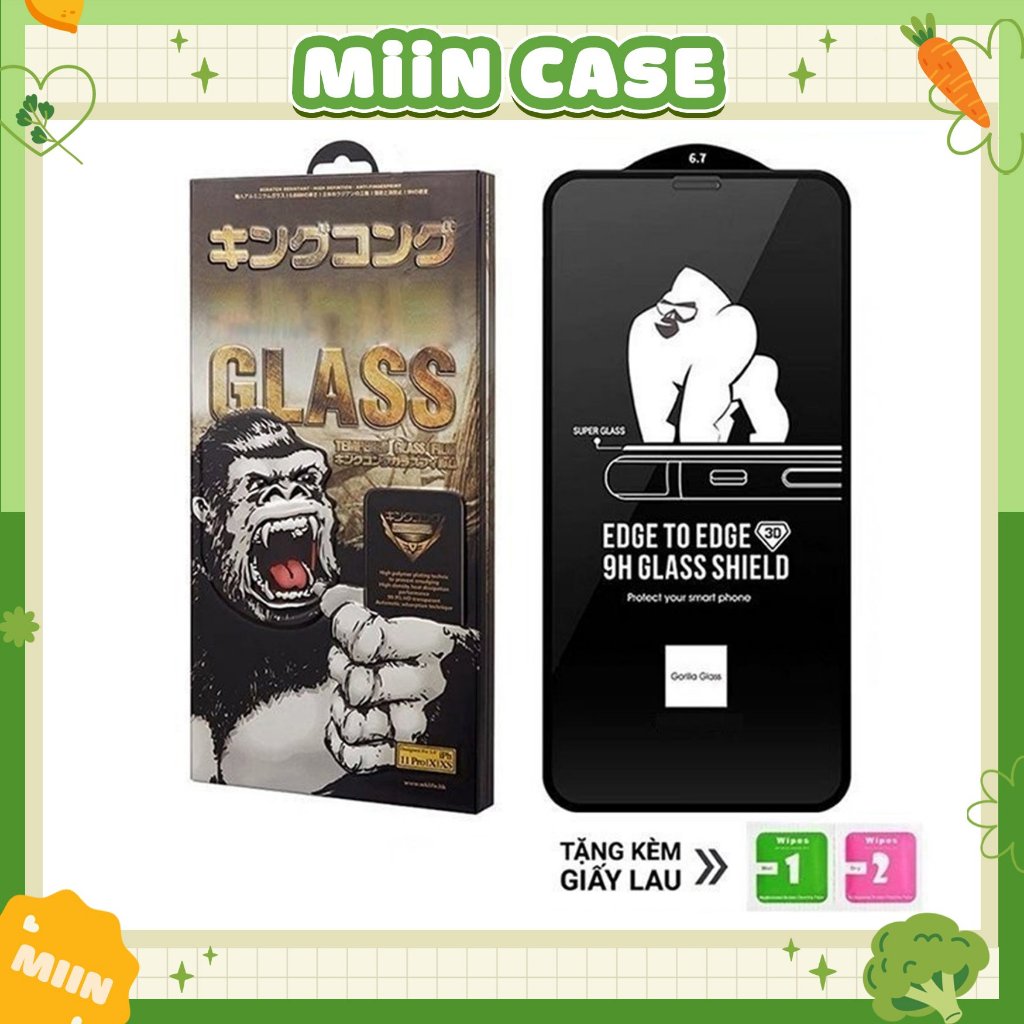 Kính Cường Lực iPhone KK Cao Cấp Full Màn Cho iPhone 6/6s/7/8/Plus/X/XS/XR/11/12/13/14/15/16/17/Pro/Max/Mini/Air