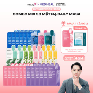 Combo 30 mix mặt nạ Mediheal Daily Mask  Cấp Ẩm Làm Dịu, Cân Bằng Da 20ml