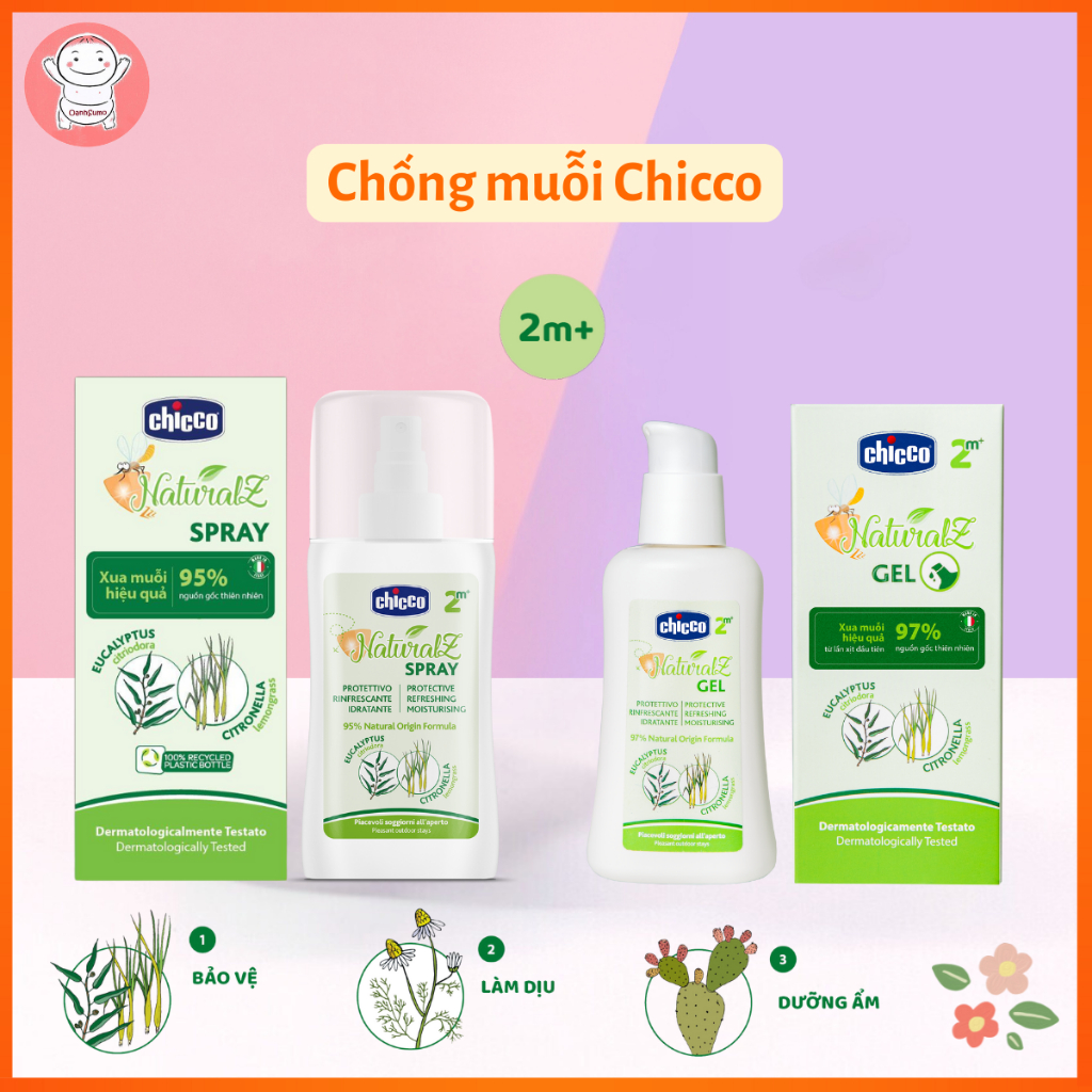 Xịt/kem/lăn chống muỗi và côn trùng đốt Chicco