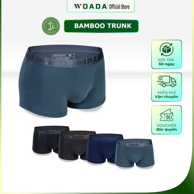[COMBO 4] Quần Lót Nam Dáng Trunk Chất Liệu Bamboo Cao Cấp Thương Hiệu Woada LK152
