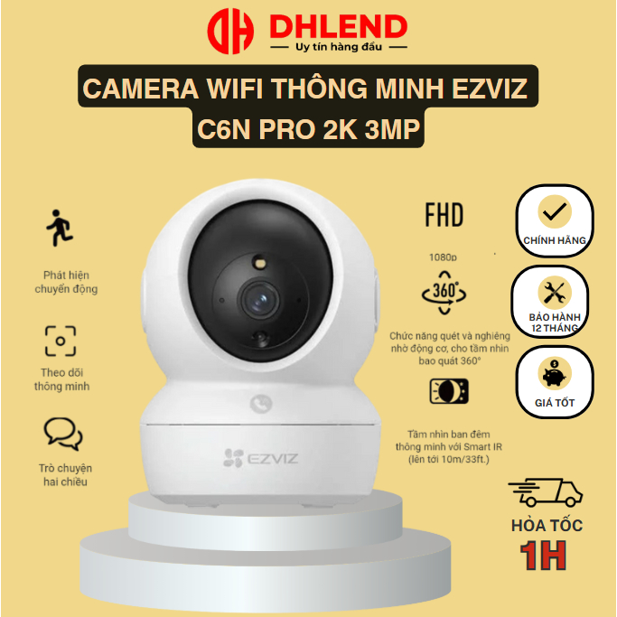Camera Wifi thông minh EZVIZ C6N Pro 2K 3MP