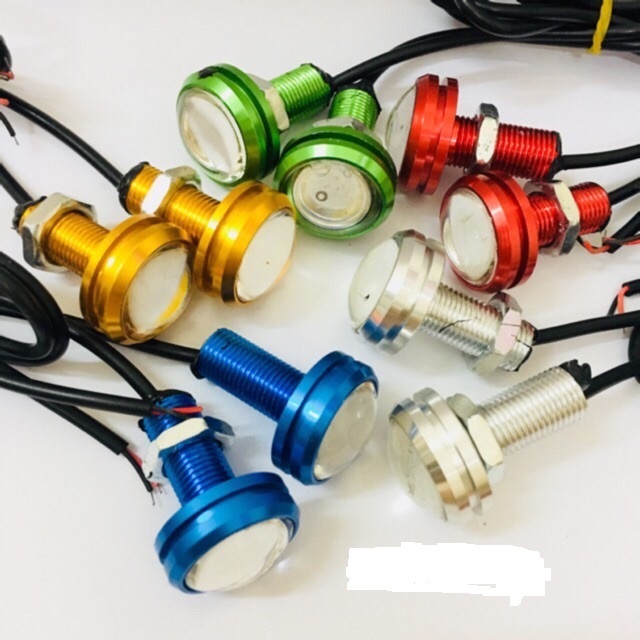 Bộ 2 led xinhan nút áo gắn xe máy