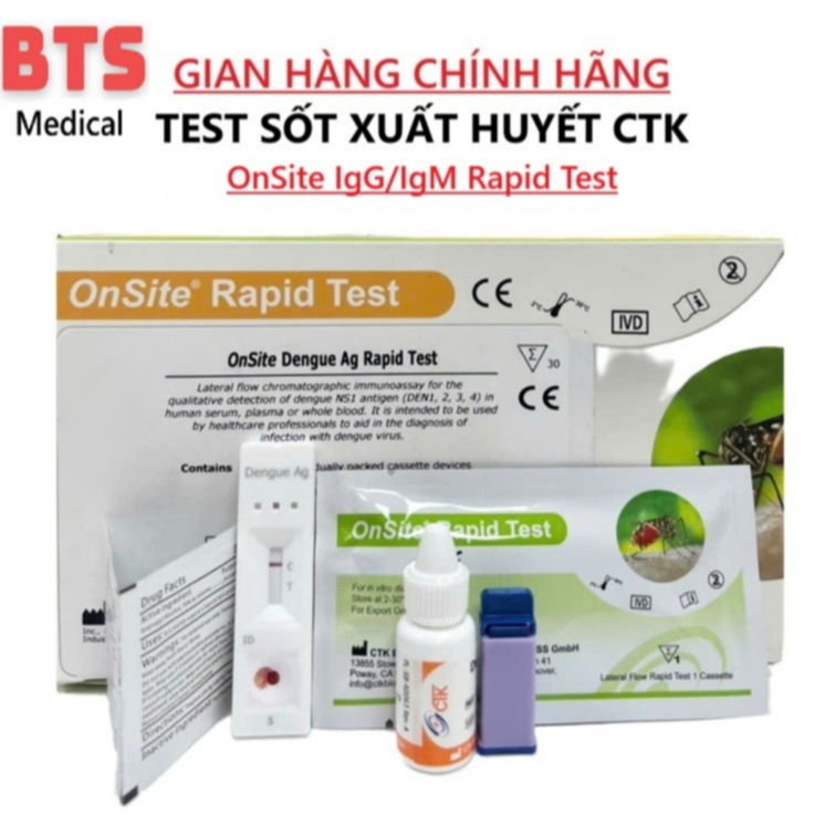 [ HỎA TỐC ] Sốt Xuất Huyết IgG/IgM Onsite Rapid Test CTK [ ĐỦ HÓA ĐƠN ]
