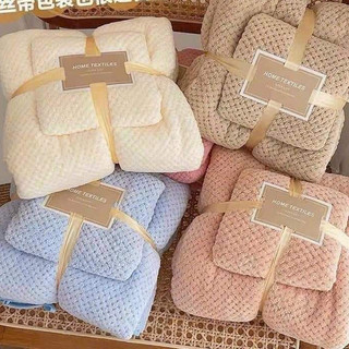 Set 2 Khăn Tắm và Khăn Mặt Sợi Tre.