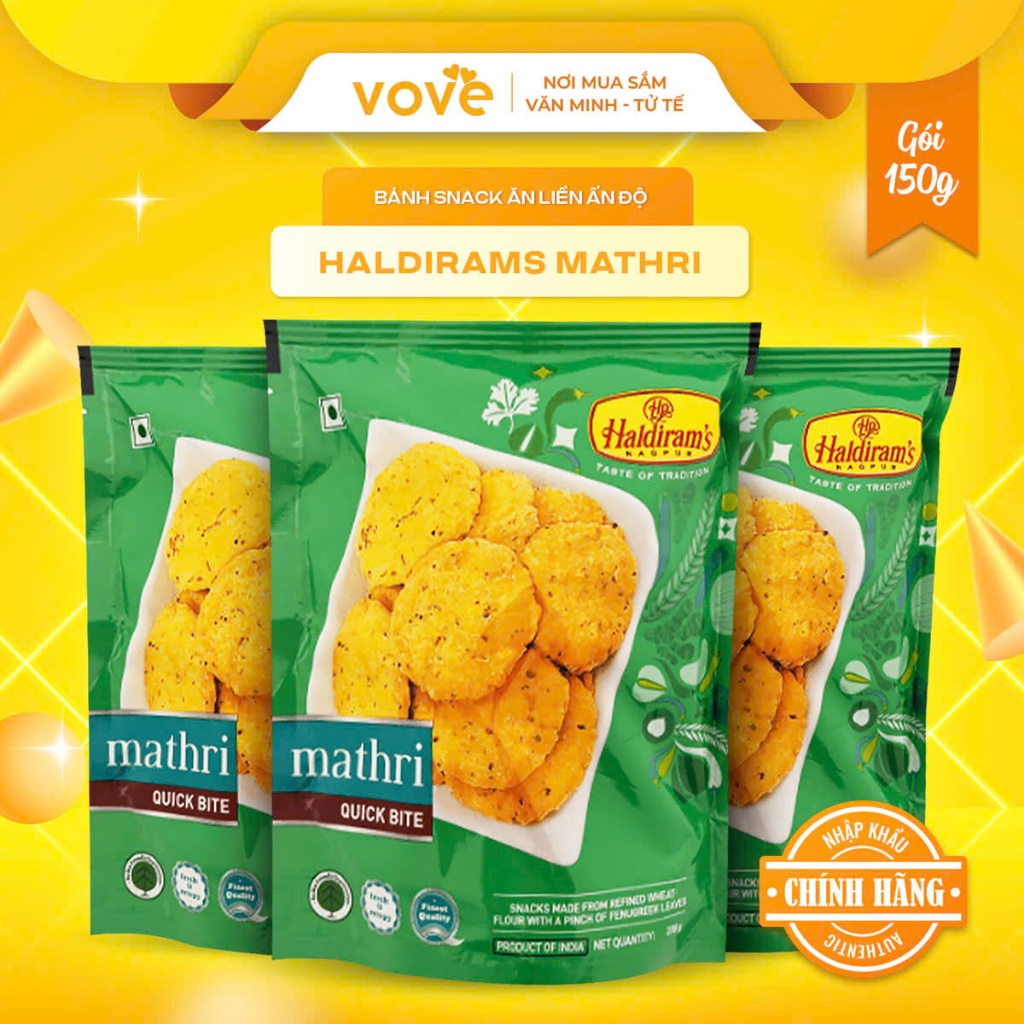 Snack HALDIRAMS Mathri gói 150gr