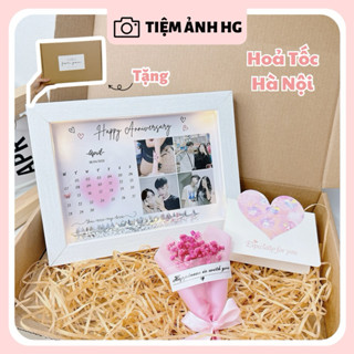 (TẶNG HỘP) Khung ảnh thiết kế theo yêu cầu làm quà tặng TẶNG KÈM ĐÈN LED - Tiệm ảnh HG