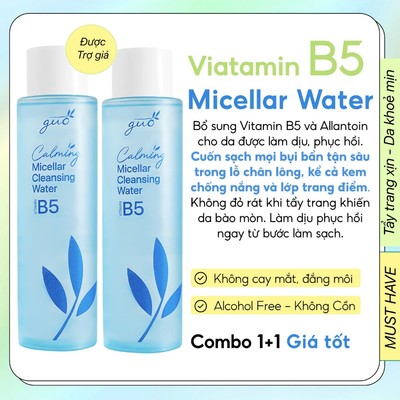 [Combo Giá Tốt] 2 Chai Nước Tẩy Trang B5 200ml Làm Sạch Sâu, Dịu Nhẹ, Dưỡng Ẩm Cho Mọi Loại Da GUO