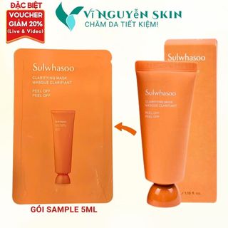  Combo Gói Mặt Nạ Lột Dưỡng Trắng Tẩy Tế Bào Chết Và Mụn Cám Mask Sulwhasoo  5ml  