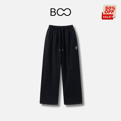 Quần khaki BOO Unisex Dáng Xuông rộng Cúc gấu Essential Tape Dày Dặn Tôn Dáng Che Khuyết Điểm